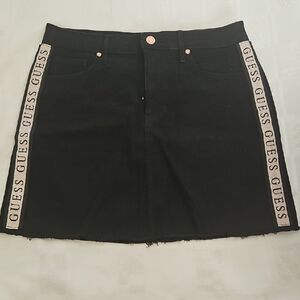 Guess Black and Gold Mini Pencil Skirt